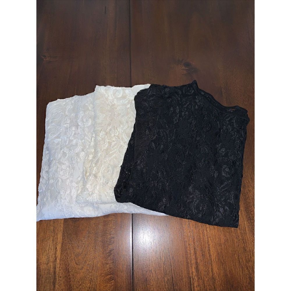 Lot of 3 Vintage Cinema Etoile Women's Size Large Lace Tops 645005